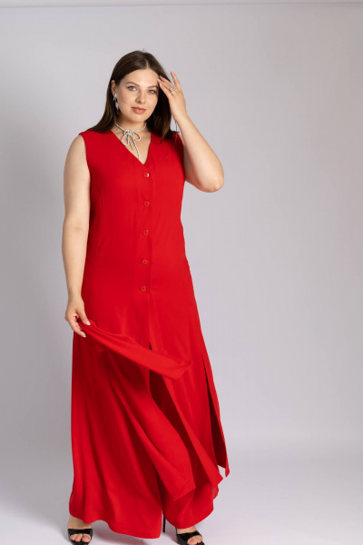 Кардиган Legend Style D-030 красный - фото 3