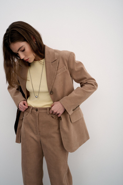 Жакет THE VERY 2421 бежевый - фото 4