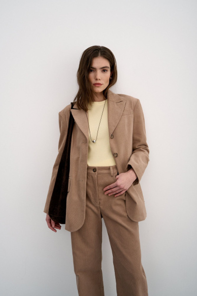 Жакет THE VERY 2421 бежевый - фото 2