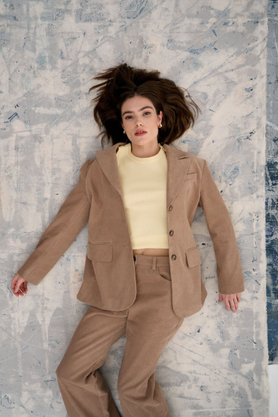 Жакет THE VERY 2421 бежевый - фото 7