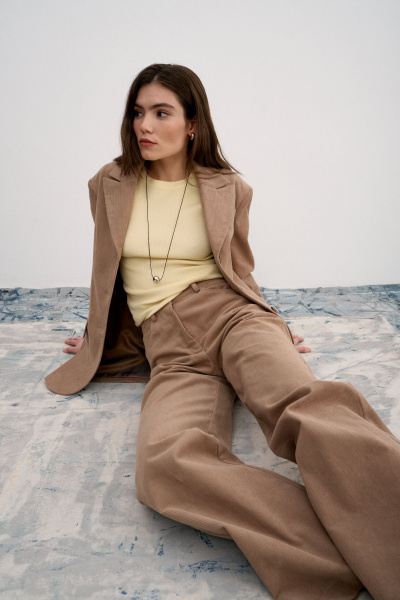 Жакет THE VERY 2421 бежевый - фото 6