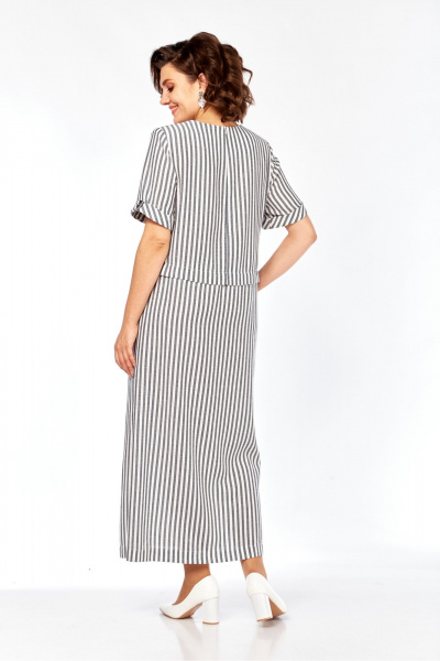 Платье SVT-fashion 585 полоска_лен - фото 4