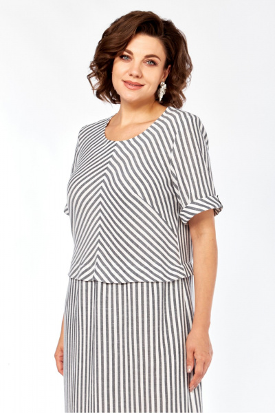 Платье SVT-fashion 585 полоска_лен - фото 2