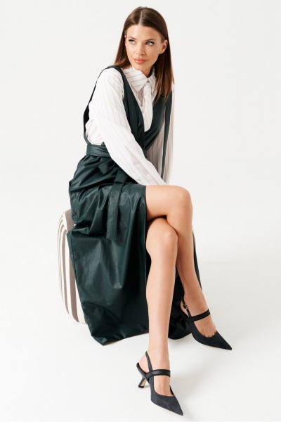 Сарафан ELLETTO 1106 зеленый - фото 7