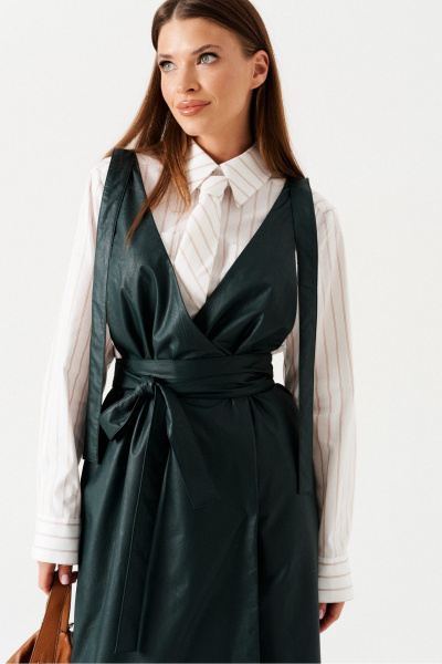 Сарафан ELLETTO 1106 зеленый - фото 3