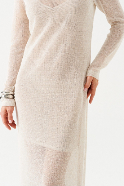 Платье ELLETTO 1107 молочный - фото 5