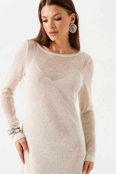 Платье ELLETTO 1107 молочный - фото 4