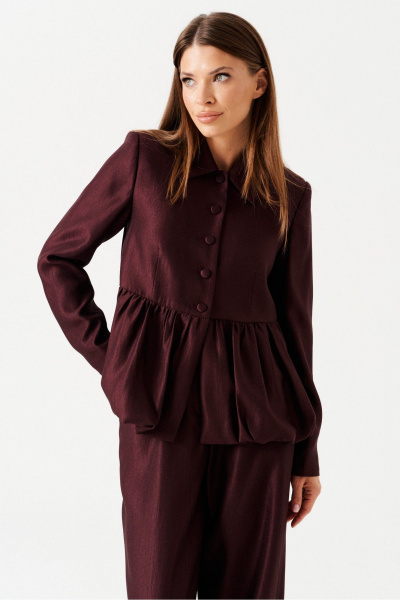 Брюки, жакет ELLETTO 5309 темно-вишневый - фото 4