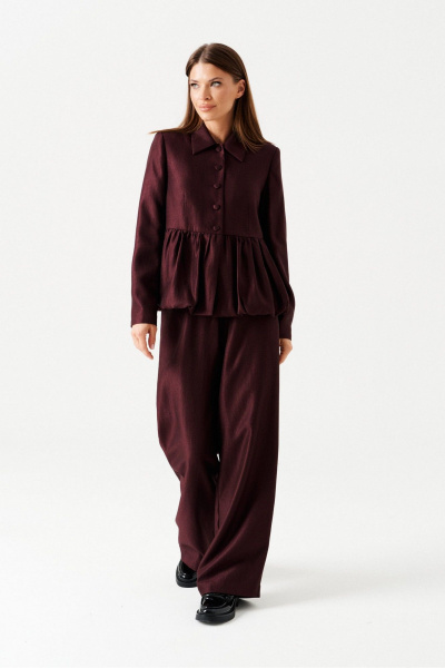 Брюки, жакет ELLETTO 5309 темно-вишневый - фото 2