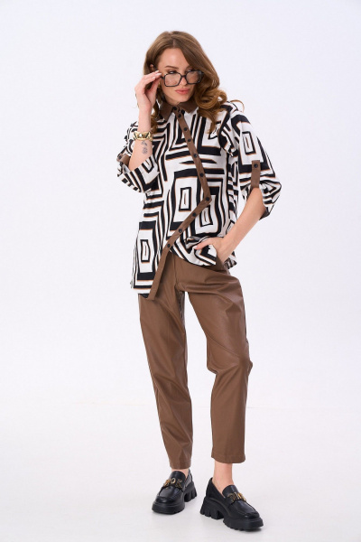 Брюки NikVa 819-3 шоколад - фото 5