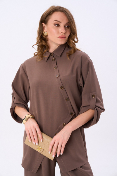 Брюки, жакет NikVa 988-3 мокка - фото 8