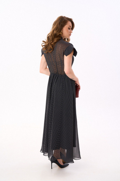 Платье NikVa 990-1 черный_ белый_горошек - фото 8