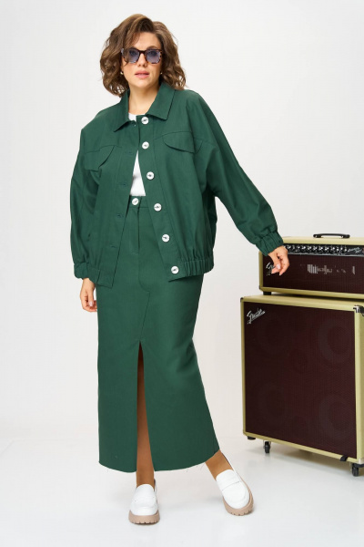 Куртка, юбка Anastasia 1272 зеленый - фото 1