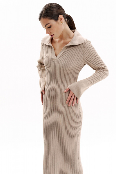 Платье THE VERY 2412 бежевый - фото 6