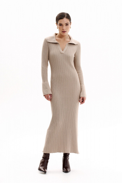 Платье THE VERY 2412 бежевый - фото 2