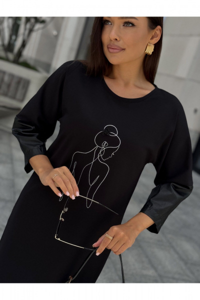 Платье Dilana VIP 2117 черный - фото 7