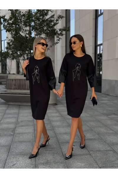 Платье Dilana VIP 2117 черный - фото 4