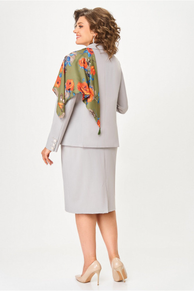 Жакет, платок, юбка DaLi 5788.2 серый - фото 7