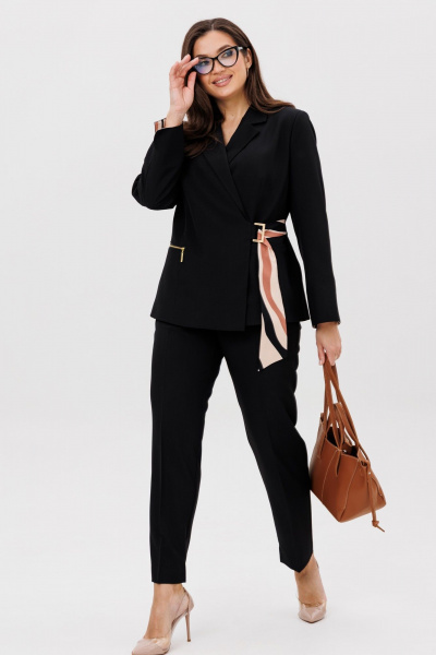 Брюки, жакет Vilena 1087 черный - фото 9