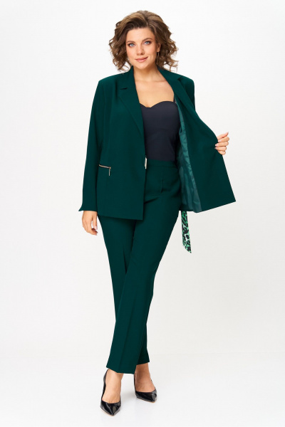 Брюки, жакет Vilena 1087 зеленый - фото 12
