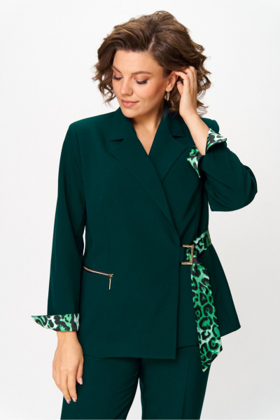 Брюки, жакет Vilena 1087 зеленый - фото 10