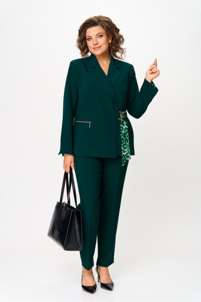 Брюки, жакет Vilena 1087 зеленый - фото 2