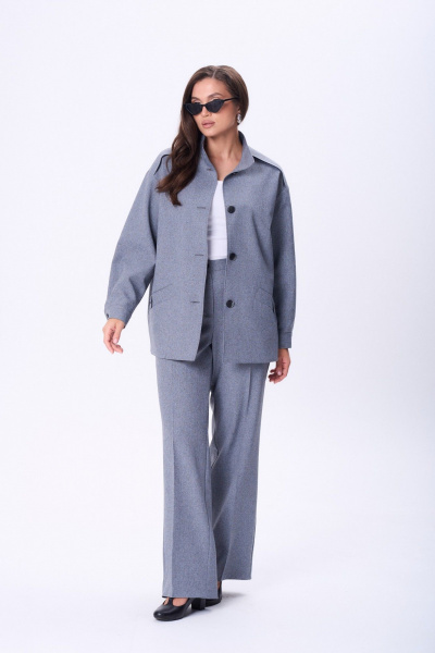 Брюки, жакет Vilena 1089 серый - фото 13