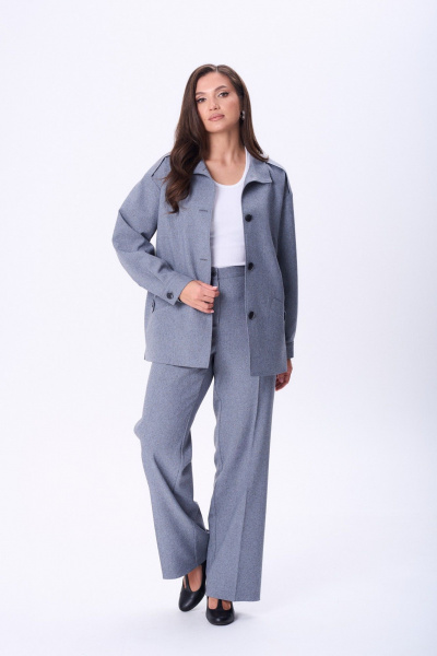 Брюки, жакет Vilena 1089 серый - фото 7