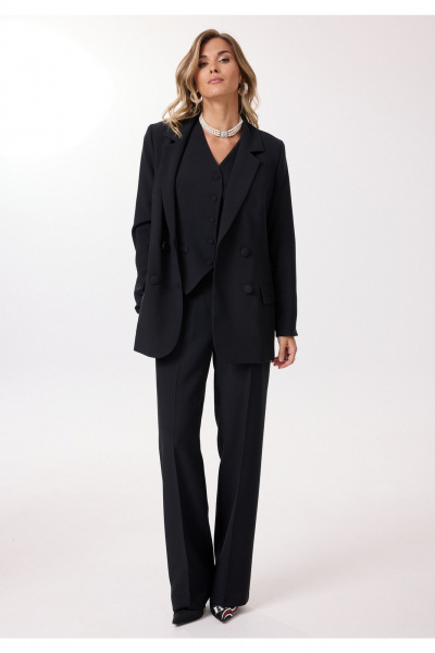 Брюки, жакет, жилет Твой имидж 2195 черный - фото 5