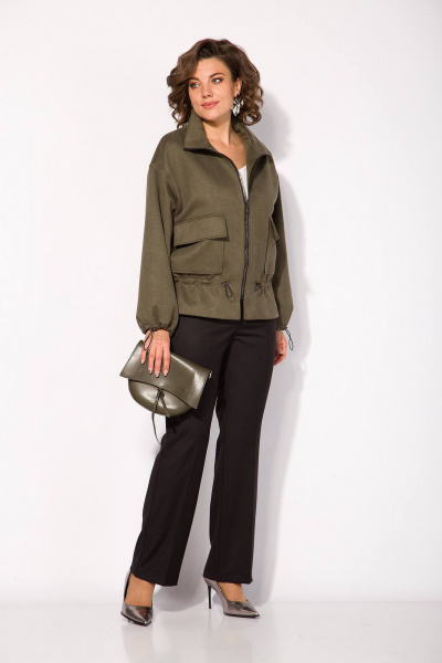 Жакет Liliana 1470 хаки - фото 3