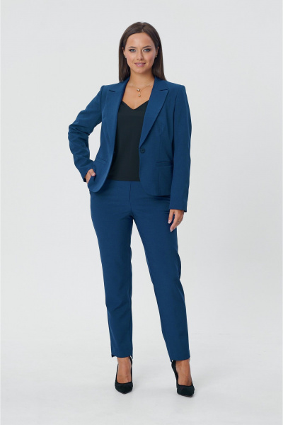 Брюки, жакет Vilena 1003 синий_графит - фото 2