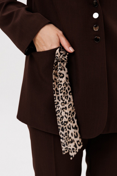 Брюки, жакет Vilena 1009 шоколад - фото 11