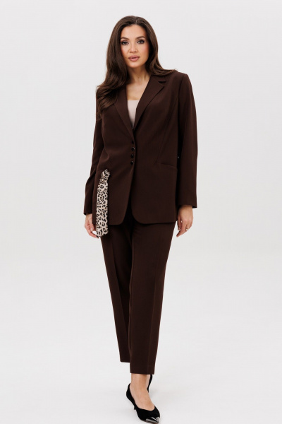 Брюки, жакет Vilena 1009 шоколад - фото 8