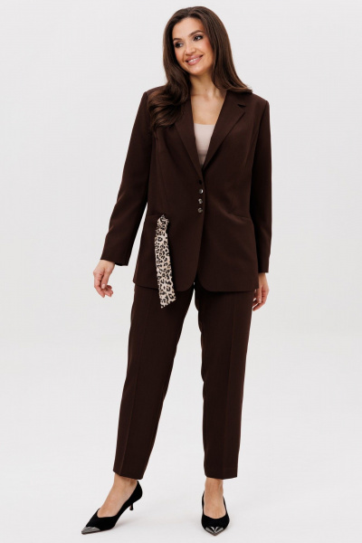 Брюки, жакет Vilena 1009 шоколад - фото 6