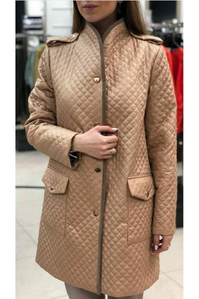 Демисезонное полуспортивное пальто с поясом и накладными карманами S. Veles 5-213 - фото 3