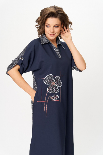 Платье Michel chic 2134/1 синий - фото 4