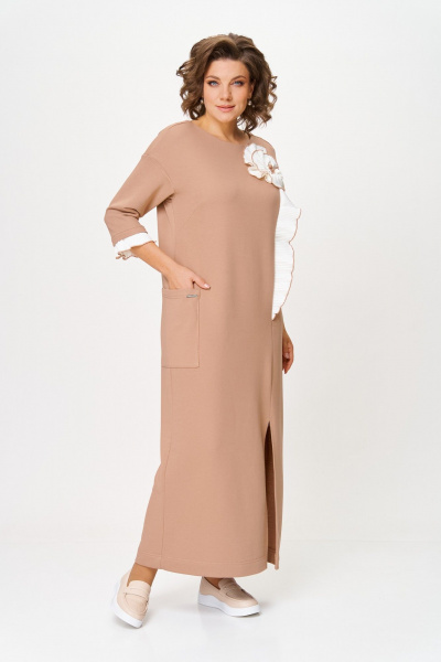 Платье Michel chic 2183 бежевый - фото 3