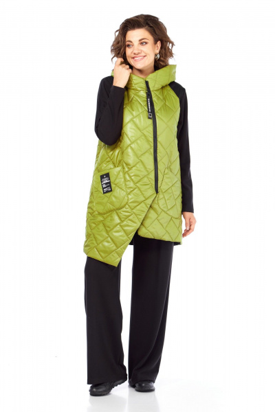 Брюки, джемпер, жилет Диомант 1995 зелень-черный - фото 10