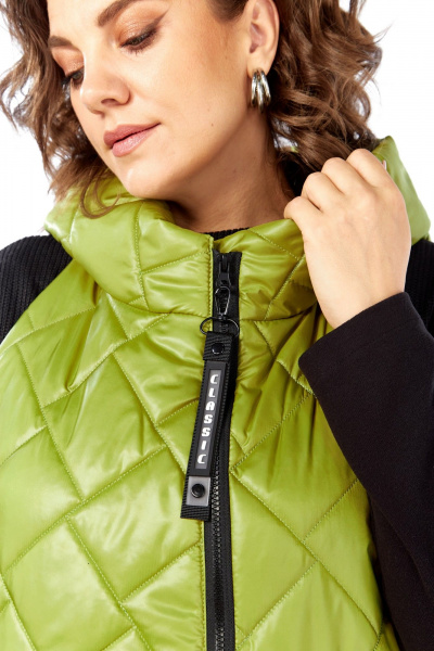 Брюки, джемпер, жилет Диомант 1995 зелень-черный - фото 8