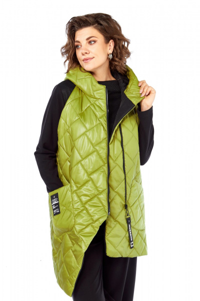 Брюки, джемпер, жилет Диомант 1995 зелень-черный - фото 5