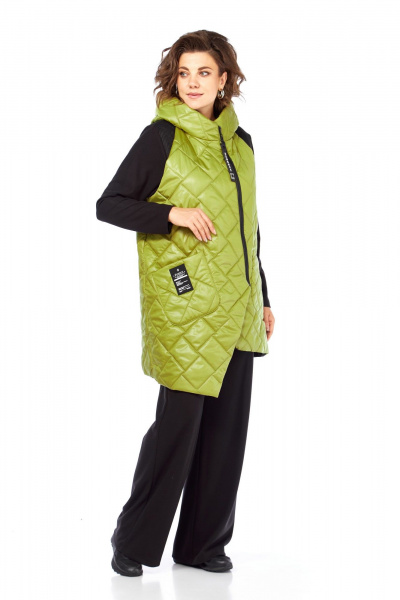 Брюки, джемпер, жилет Диомант 1995 зелень-черный - фото 2