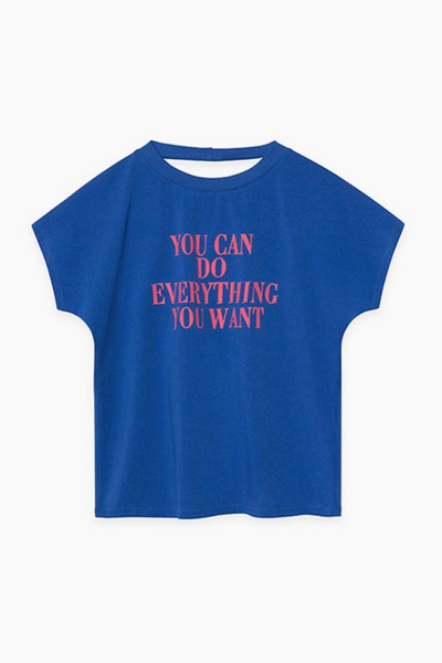 Летняя синяя майка из хлопка для девочки Bell Bimbo 210120 синий - фото 1