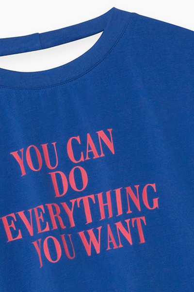 Летняя синяя майка из хлопка для девочки Bell Bimbo 210120 синий - фото 3