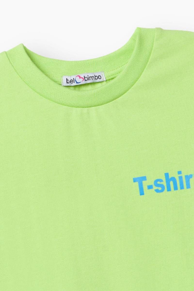 Летняя Майка из хлопка для мальчика Bell Bimbo 210205 салат - фото 3