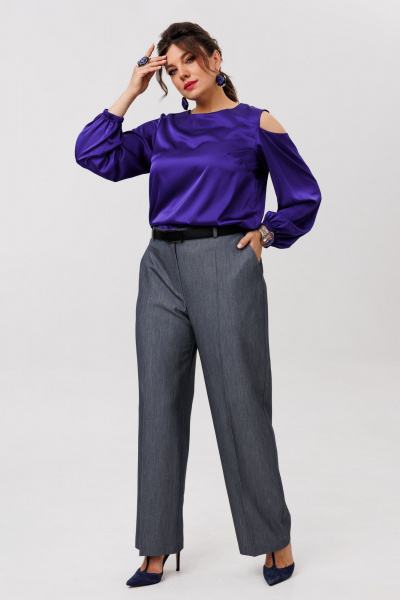 Брюки Anelli 1540 жемчужно_дымный - фото 3