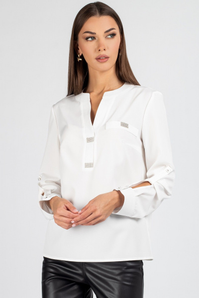 Блуза VIZAVI 739 молочный - фото 7