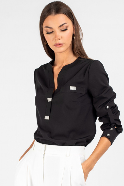 Блуза VIZAVI 739 черный - фото 8