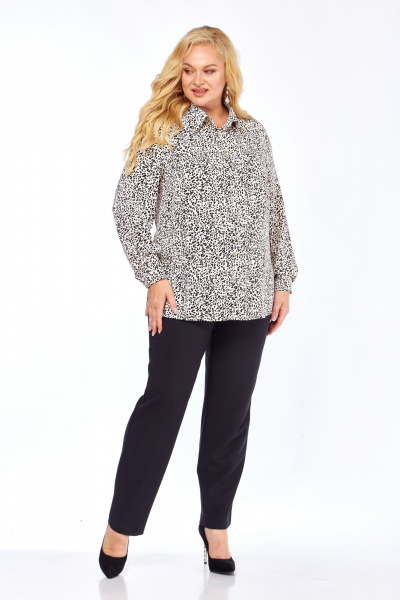 Блуза, брюки, жилет СиБон 0233 черный - фото 5