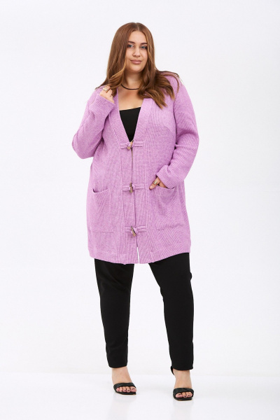 Кардиган Avenue 0322-3 розово-фиолетовый - фото 2