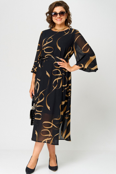 Платье EVA GRANT 7281 черный_принт - фото 11